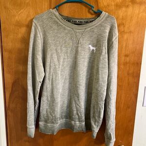 PINK Victoria's Secret Olive Green Crewneck Sweater